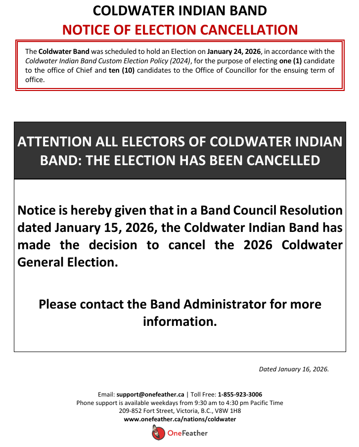 Coldwater Election Notice 2026