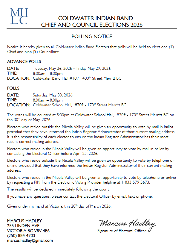 Polling Notice May 30th, 2026